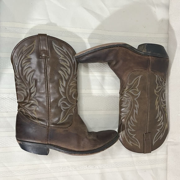 LAREDO Lea Vamp Fox 5742 Women's Brown Leather Cowgirl Western Boot Size 9M - Picture 5 of 12
